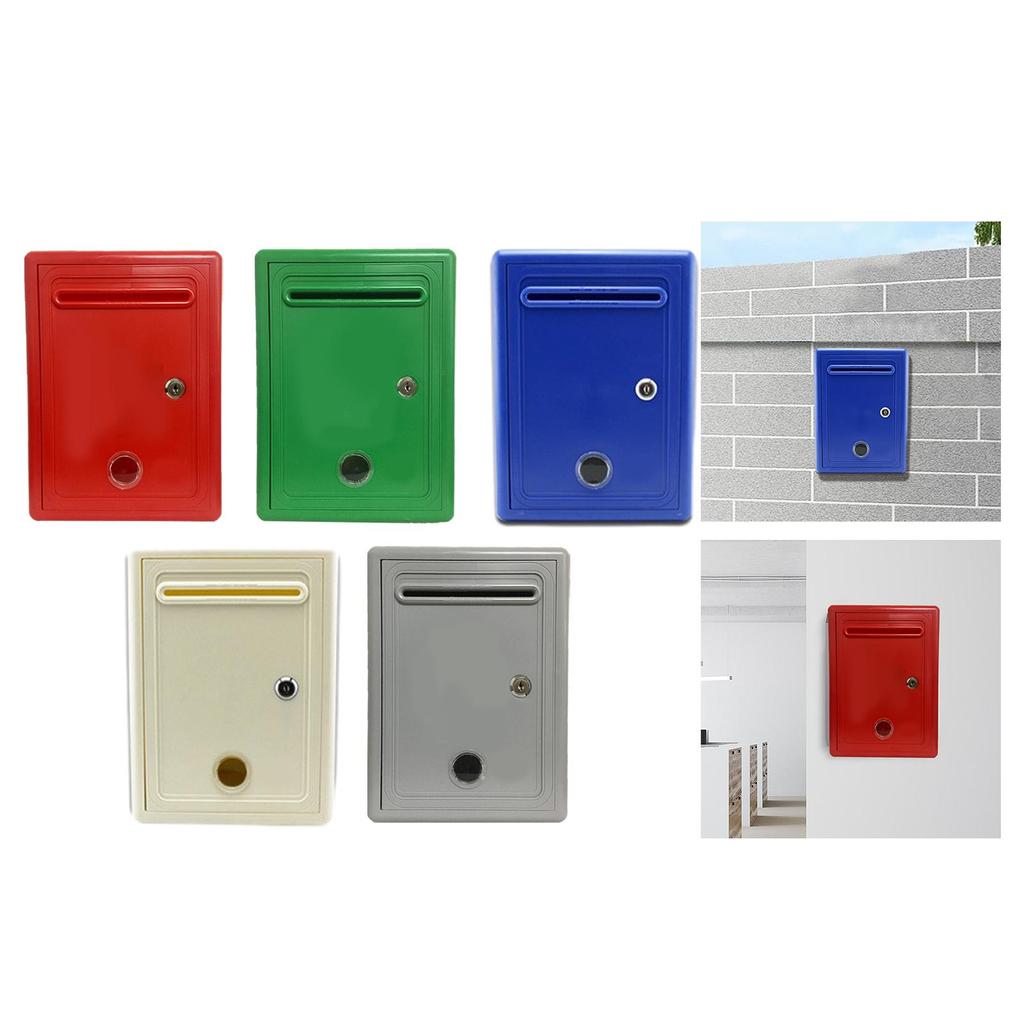 Suggestion Box Letter Box with Key Lock Waterproof for Home Office Classroom Locking Charity Collection Donation Box Mailbox