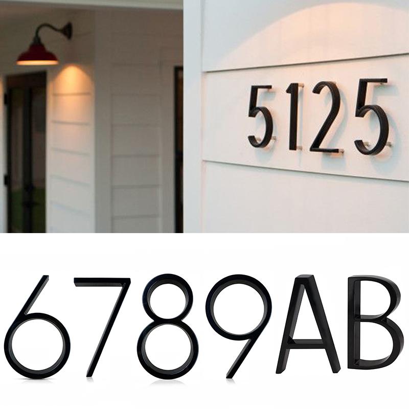 3D-цифра на дверной табличке, чугунный номер дома, ферросплавные черные цифры