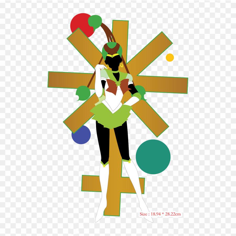 Cartoon Chibiusa Sailor Iron On Patches For Clothing Applique Stickers On Clothes Heat-Sensitive Custom Patch