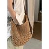 Retro Literary Woven Bag Women's 2025 New Fashion Large Capacity Straw Bag Fringe Simple Shoulder Tote Bag