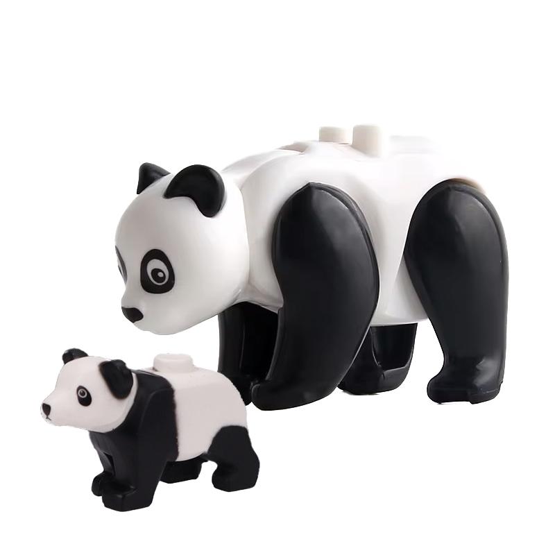 MOC Ферма Зоопарк Животные Строительные блоки Крокодил Акула Дельфин Шимпанзе Корова Леопард Развивающая игра Аксессуары Кирпичики Детские игрушки