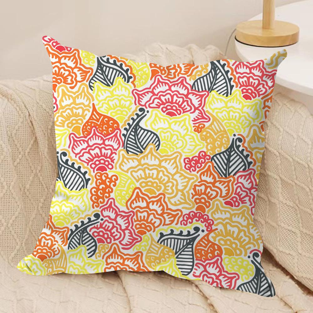 Garden Flowers Cushion Cover Soft Plush Fabric DoubleSided Printed Cushion Covers for All Seasons Modern HomeDecor Gift