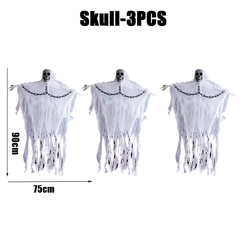 Halloween Hanging Ghost Skeletons Outdoor Decor Glow In the Dark Haunted House Props Scary Party Yard Decoration Supplies