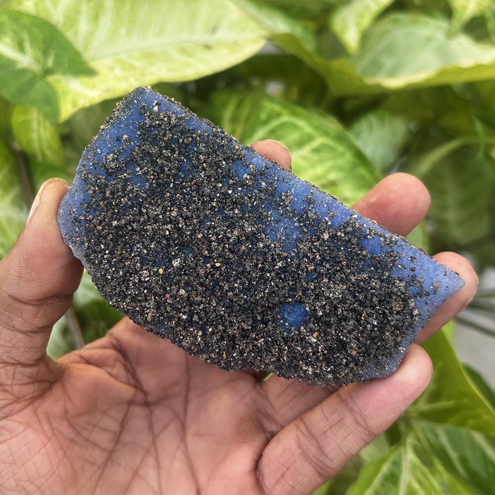 Natural Blue 368.50 Ct Rough Sapphire Uncut Chakra Crystal Gemstone
