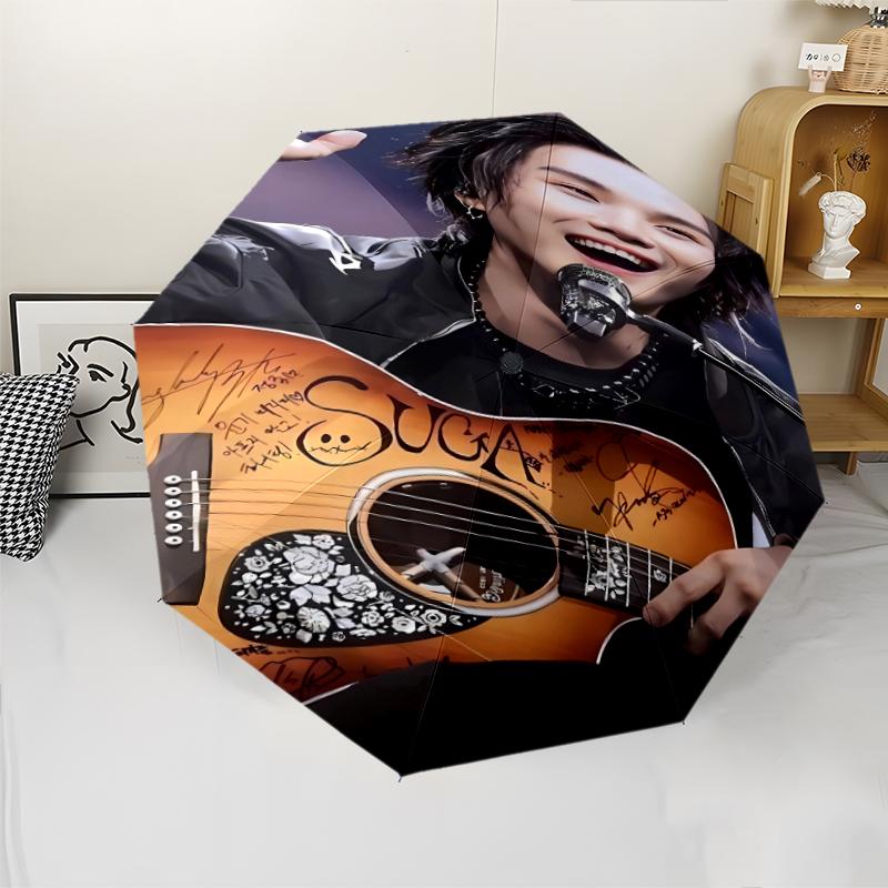 Автоматический зонт Jin singer2 Print, 8 спиц, железный каркас, пластиковая ручка, подходит для путешествий на открытом воздухе и на каждый день, идеальный подарок