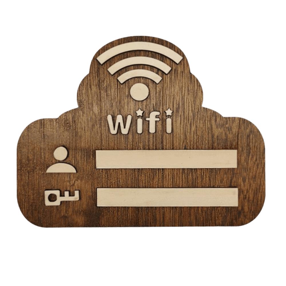 Деревянный знак с паролем WiFi Настенный Многоразовый WiFi наклейки на стену Многоцелевое использование Рукописный WiFi указатель Домашний декор