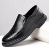 Summer New Hollow Out Mens Casual Loafers Comfortable Genuine Leather Casual Shoes Men Low Heeled Formal Business Leather Shoes