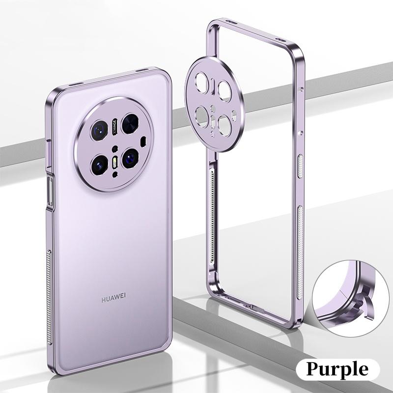 Luxury Metal Bumper Case For Huawei Mate 70 Pro+ / Pro / RS / 70 Aluminium Frame Protective Cover & Metal Lens Protection Film