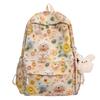 Cartoon Print Schoolbag Women's Lightweight Large Capacity Backpack for High School Students