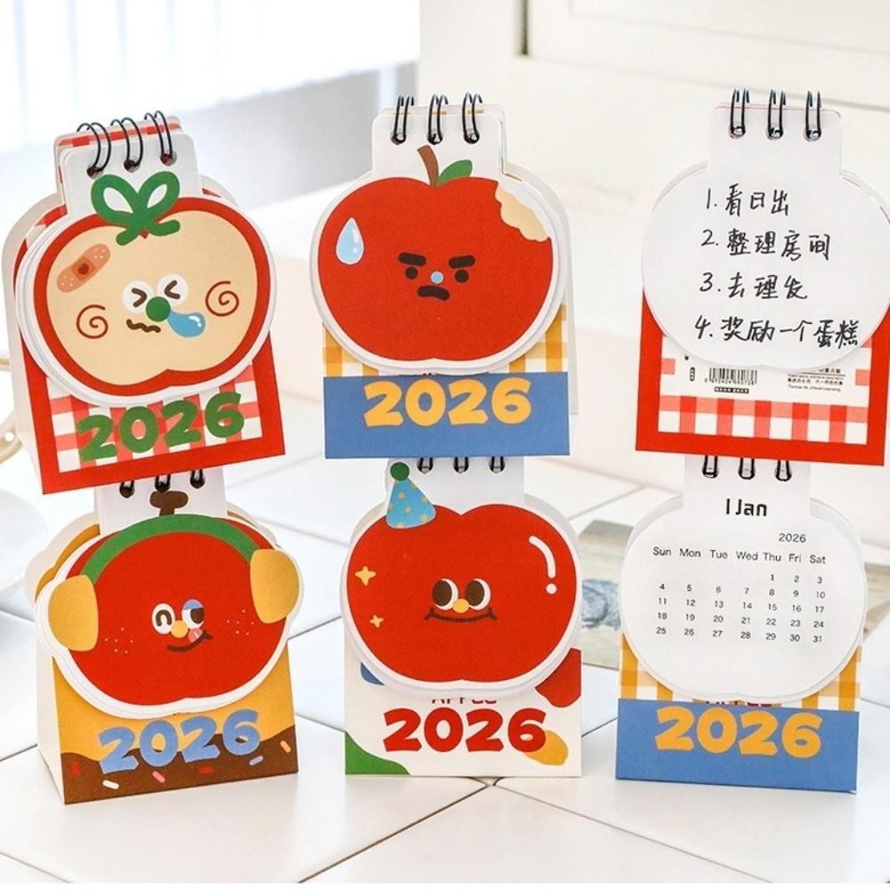 Mini Desktop Calendar Coil Binding Daily Planner Simple 2026 Desk Calendar  Gifts