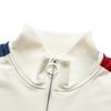 Fila American Spliced Colorblocked Logo Detail Half-Zip Loose Casual Pullover Sweatshirt Unisex Tops Saffron White F11U239299F-IV