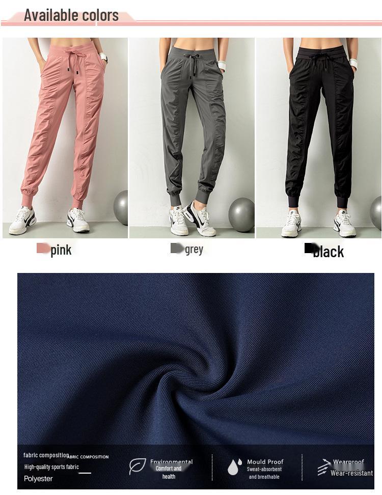 Женские быстросохнущие утягивающие фитнес-штаны гаремы – Свободные, плиссированные, с манжетами, длинные, для бега и повседневной носки