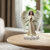 2D Акриловое Рождественское украшение Иисус Рождество Крыло Ангела Настольная табличка с подставкой Дом Офис Настольный Книжная полка Религиозное Рождественское украшение
