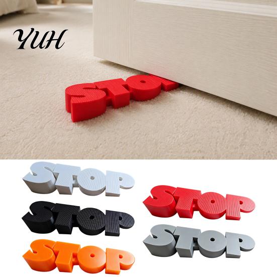 Decorative Door Stopper 3D Printed for Bottom of Door, STOP Letter Non-Slip Stop Anti Slip Catch Wedge Home Office, Heavy Duty Doorstop Bedroom Living