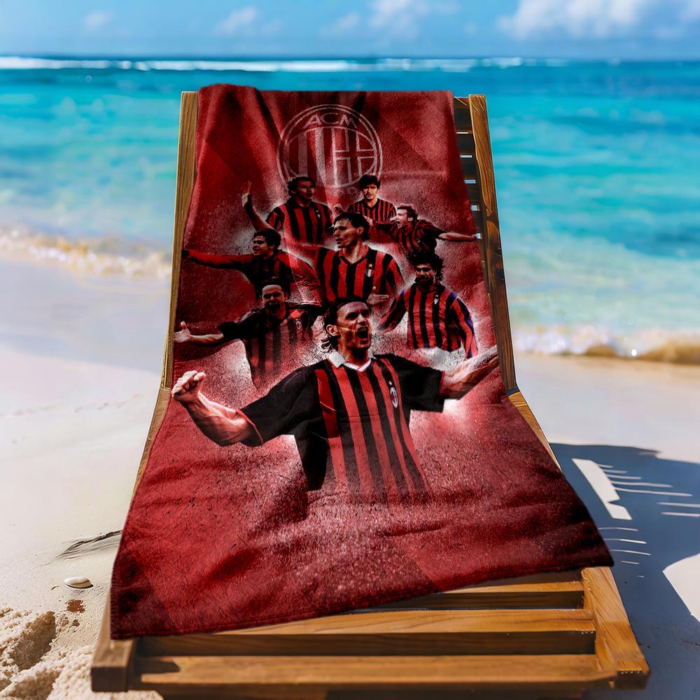 Ac Milan Beach Towel Quickdry Soft Microfiber Comfortable Lightweight Suitable For Sports Travel Swimming Yoga Bathroom Beach And Pool