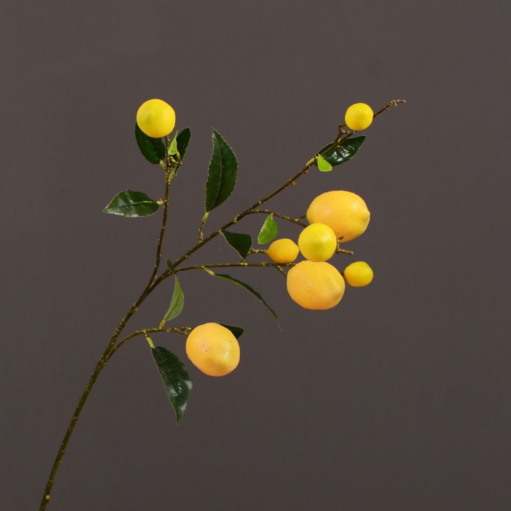 Luxury Artificial Lemon Branch Plastic Fake Plants Artificial Lemon Fruit Home Garden