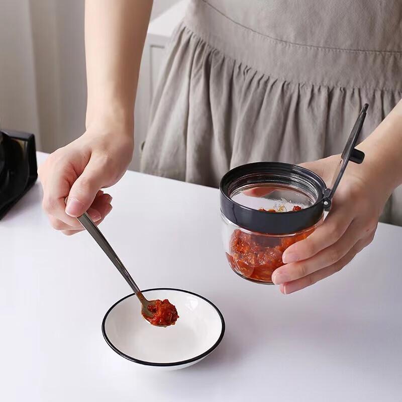 Commercial Glass and Stainless Steel Seasoning Set