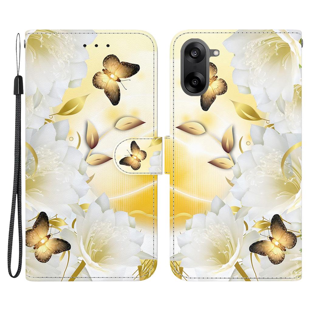 Для OnePlus Nord CE5 5G Кошелек Чехол для телефона Кожаный чехол-книжка с ремешком, с принтом узора, защита от падений