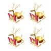 Christmas Reindeer Tealight Candle Holder Gold Iron Decoration for Table Window Versatile Christmas Holiday Decor