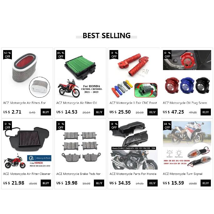 ACZ Motorcycle Replacement Air Filter Intake Cleaner Motorbike for HONDA STEED600 VLX600 SHADOW600 STEED400 VLX400