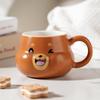 Творческий мультфильм керамическая чашка с крышкой высокая стоимость бытовой пара стакан воды подарочная коробка с рукой подарочный стиль