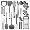 Set de 25 utensilios de cocina de silicona antiadherente para cocinar y hornear