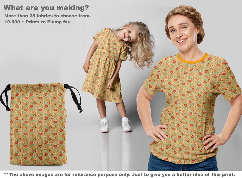 oneOone Хлопок Flex горчично-желтая ткань цветочный материал для платья ткань с принтом по ярдам 40 дюймов