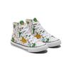 Converse Кеды Chuck Taylor All Star High Top для детей, парусиновые, детские кроссовки, белые с зеленым, 671101C1