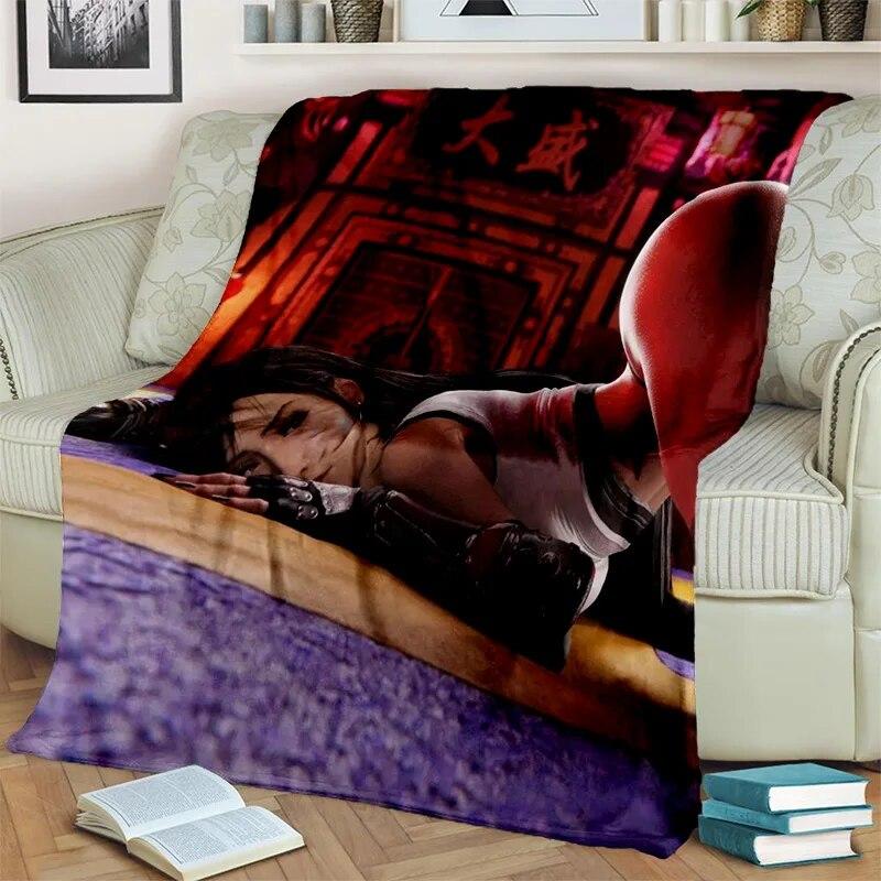 3D Tifa Aerith, сексуальное кружевное одеяло с героями мультфильмов для девочек, мягкое одеяло для дома, спальни, кровати, дивана, офисного покрытия для пикника, детское одеяло