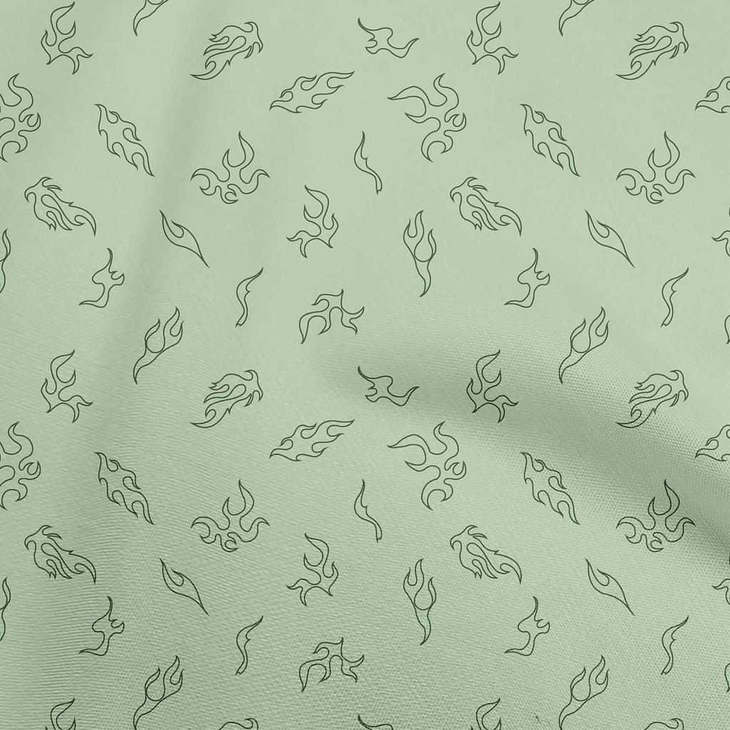 oneOone Cotton Flex Gray Fabric Abstract Flame Sewing Fabric By The Yard Printed Diy Clothing Sewing Supplies 40 Inch