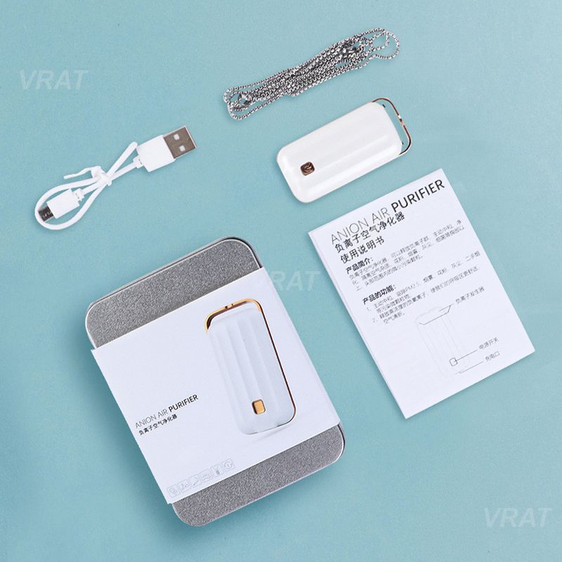 Автомобильный очиститель воздуха с анионами, портативный очиститель воздуха, заряжаемый бытовой отрицательный ионизатор, очиститель воздуха с анионами, освежитель воздуха
