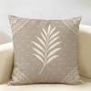 Neutral Minimalist Modern Fern Boho Cushion Cover Natural Linen Organic Fabric DoubleSided Printing Room Sofa Decor Pillow Case