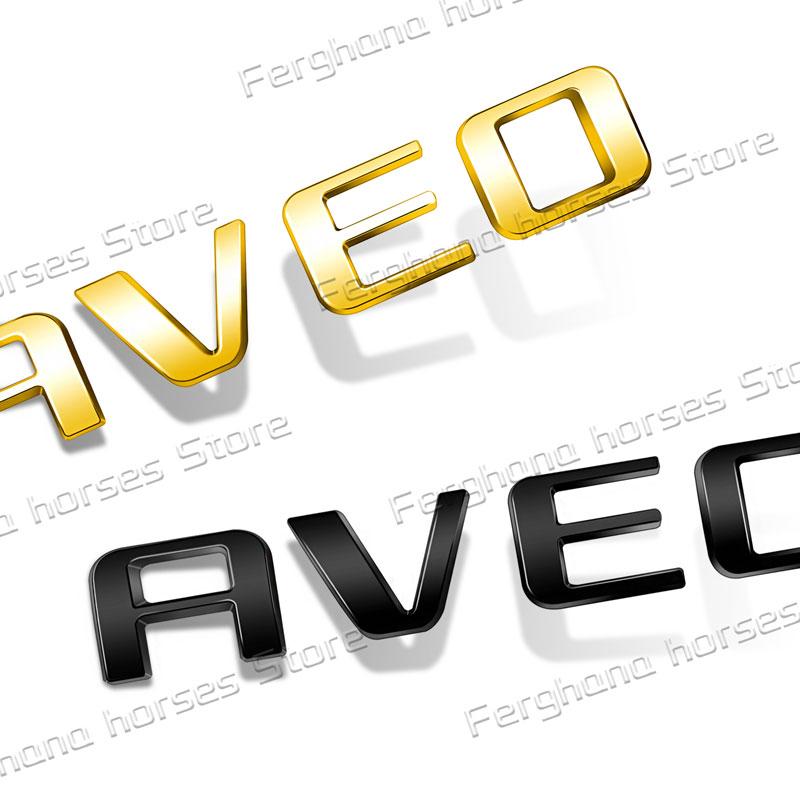 For Chevrolet Aveo Letter Logo Emblem Car Rear Trunk Body Badge Tailgate Decoration Car Styling Accessories