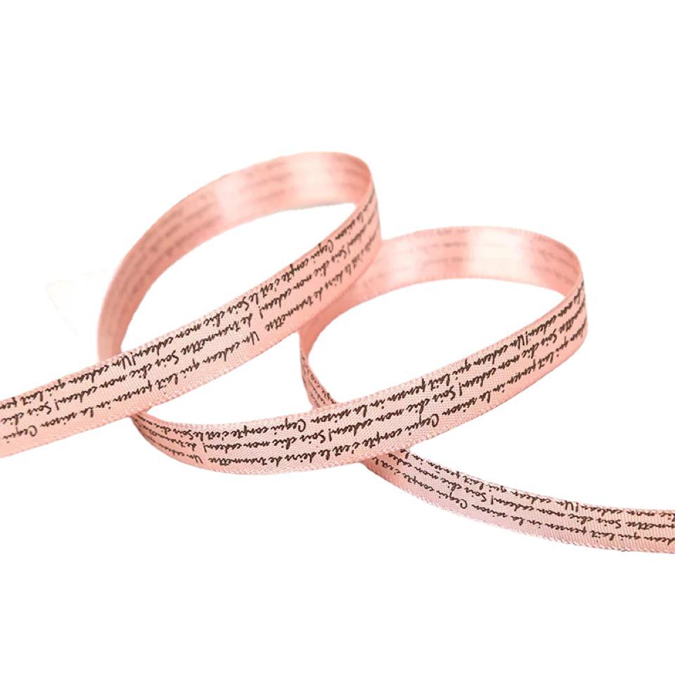 1 см полиэстеровая лента с печатными английскими буквами для самостоятельного изготовления аксессуаров для волос и подарков