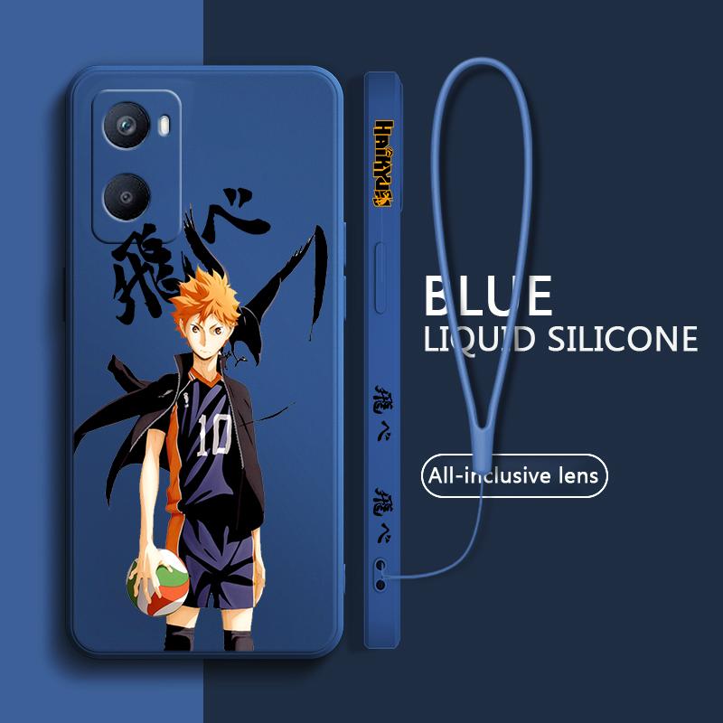 Haikyuu Animation For OPPO F21 A54S A53S A52 A33 A31 A16S A11S A9 A5 A1K A12 AX7 A5 Liquid Left Rope Phone Case