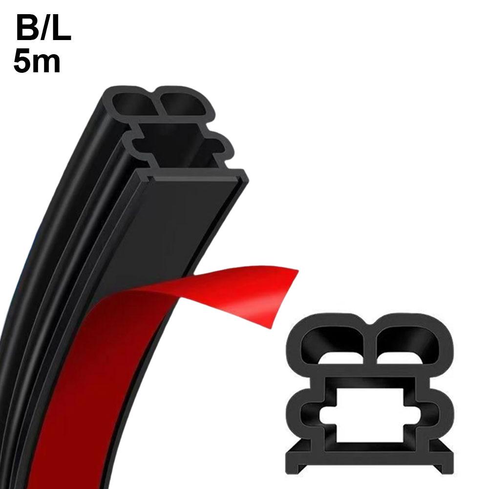 Уплотнители дверей автомобиля, двухслойные, автомобильные, защитные, звукоизоляционные, водонепроницаемые, резиновые, уплотнительные полосы для дверей, багажника, капота, 5/12/25 м