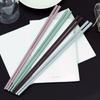 4 Sets of Silicone Chopsticks, Gray, Dark Pink, Dark Green, Brown, 1 Set, Korean Popular Tableware