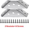 2/20set Corner Brackets Stainless Steel Furniture Angle Shelf Connector Cabinet Support Fixing Frame Corner Brace with Screw