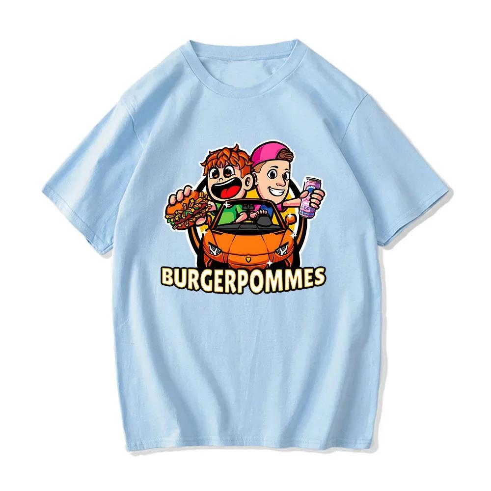 Burgerpommes 2 LukasBurger Футболки с мультяшным графическим принтом Футболка Marvin Vlogt ICrimax Футболка из хлопка для мужчин и женщин Футболки унисекс