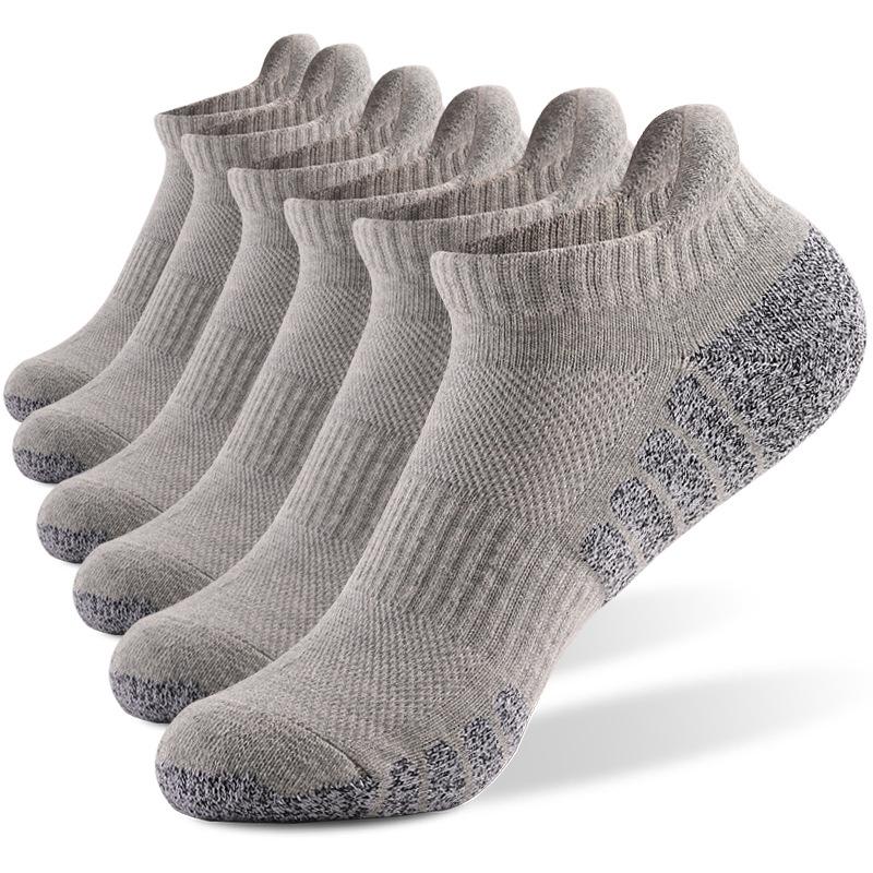 6 пар спортивных носков до щиколотки, спортивные носки с низкой посадкой, толстые трикотажные носки с мягкой подкладкой, быстросохнущие носки для фитнеса на открытом воздухе, дышащие носки