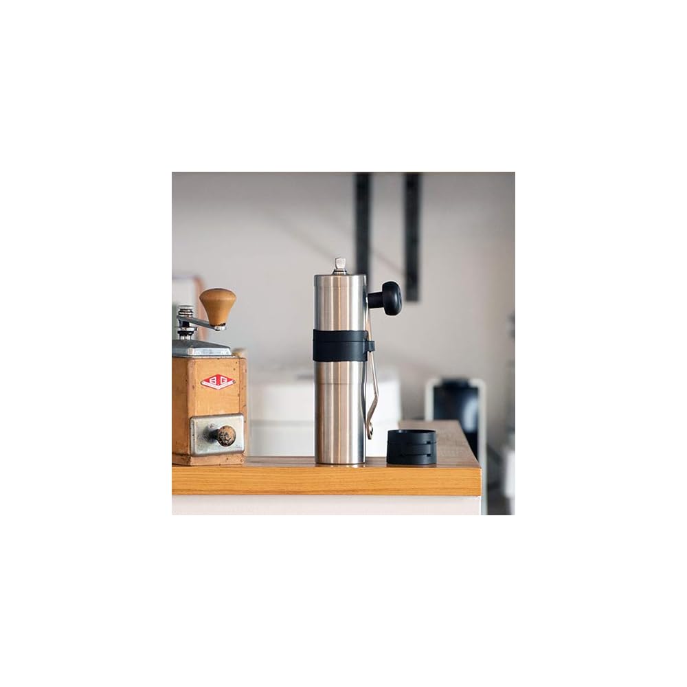 Кофемолка Porlex Coffee Mill Grinder 2 с держателем для ручки, компактная, из нержавеющей стали, ручная, для использования на открытом воздухе