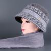 Women's Winter Plus Velvet Knit Hat - Warm Grandma's Thick Versatile Wool Basin Cap