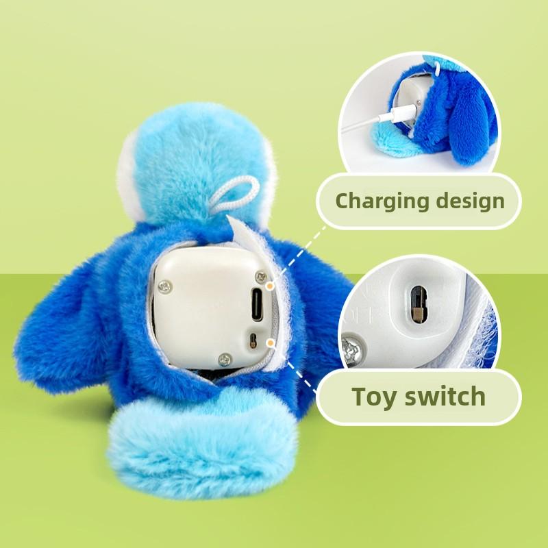 Перезаряжаемые интерактивные игрушки для кошек щебечущие хлопающие птички пищащие кошки плюшевые игрушки активируемые прикосновением игрушки для кошек