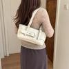 Niche Design Belt Buckle Decor Tote Bag, Korean Ins Style Minimalist Women Commuter Shoulder Bag
