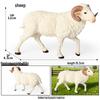 Kids' Wild Animal Figures: Lion, Tiger, Cow, Goat, Rhino, Horse, Leopard, Elephant - Plastic Educational Toys