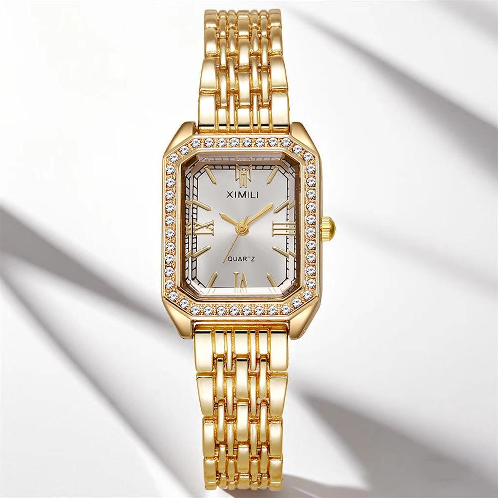 Light Luxury Brand Watch Women Business Simple Diamond Gold Watches Casual Female Student Fashion Quartz Clock Wristwatches