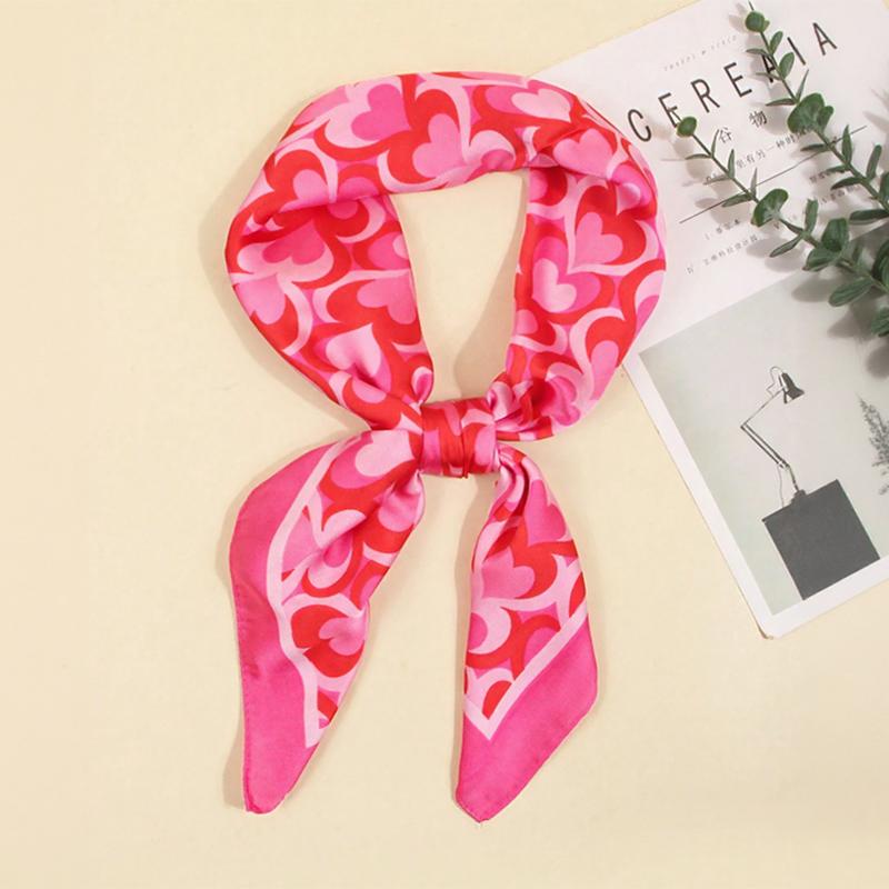 Luxury Women Silk Square Scarf Shawl Fashion Xiaoxiangfeng Print Design Satin Hijab Wraps Neckerchief Female Hair Bands 70*70CM