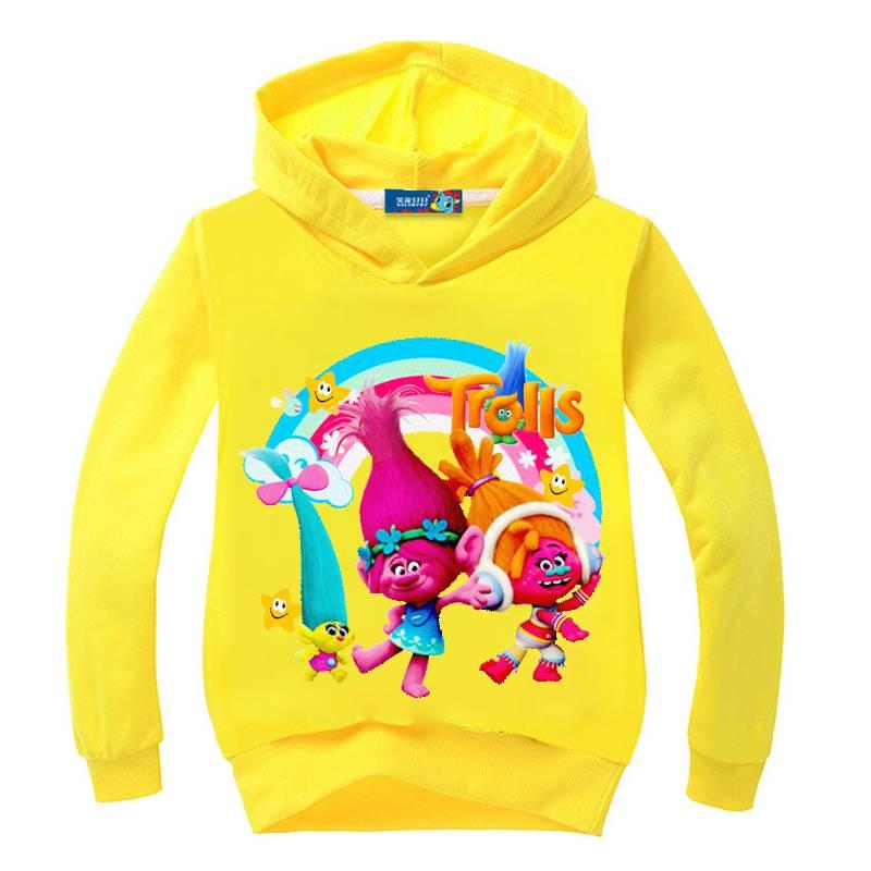Kids Trolls Print Hoodie Cotton Pullovers Coat Jacket Gift Yrs