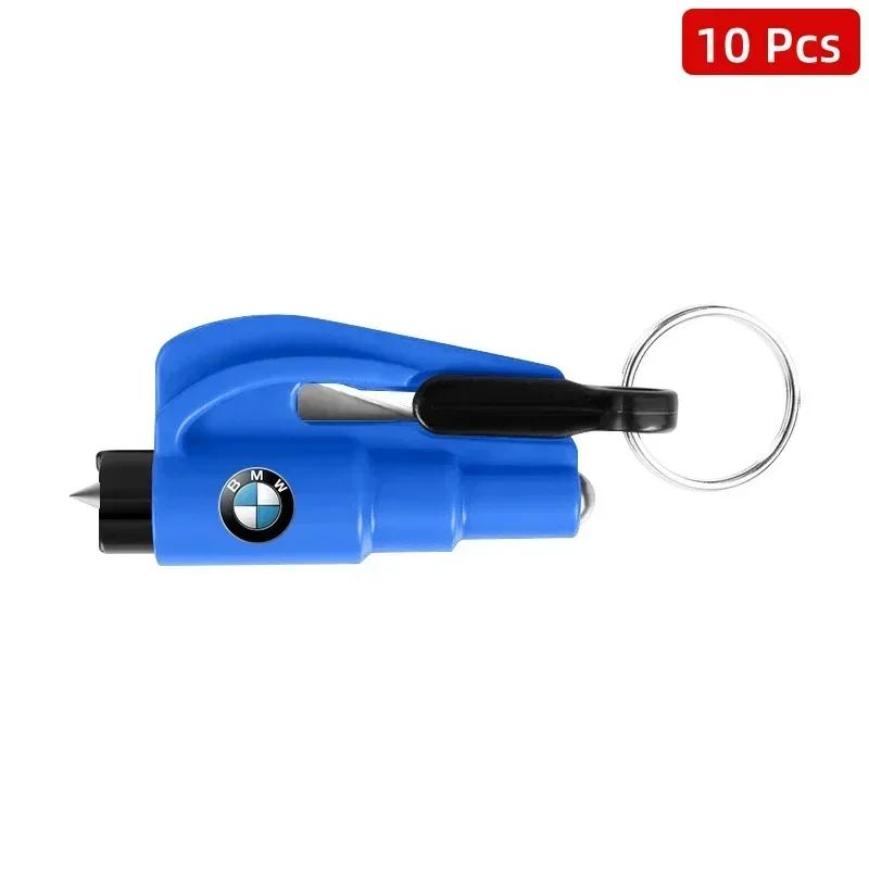 10pcs 2-in-1 Car Safety Hammer Auto Emergency Glass Window Breaker Car Tool BMW 320i 325i 320Li 325Li 330Li X7 X3 X4 X5 X6 E39
