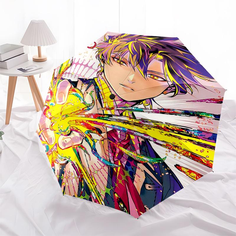 1pc Anime Character Outdoor Umbrella - Automatic Opening/Closing - Portable 3-Fold Design - 8-Rib Iron Frame - Perfect Gift for Fans, Travelers,